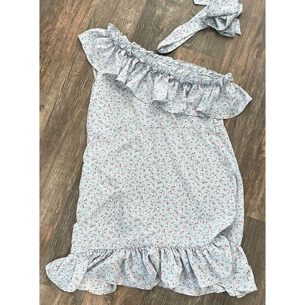 NWT Nasty Gal Women's Cold Shoulder floral ruffle dress Sz 10 Coquette Boho - Picture 6 of 10